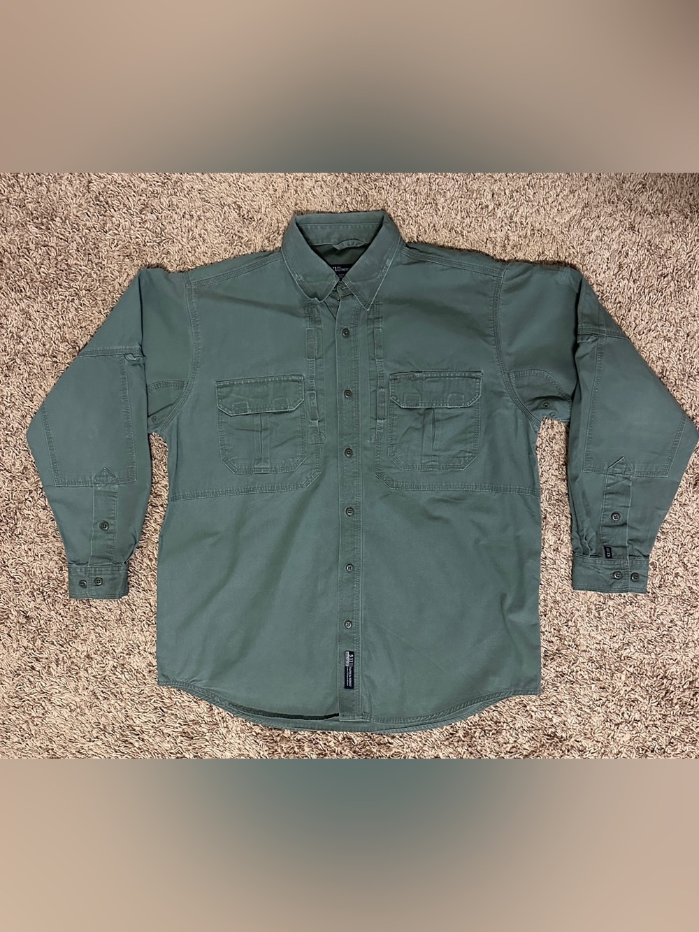 5.11 Tactical Olive Button-Down Tactical Work Shirt